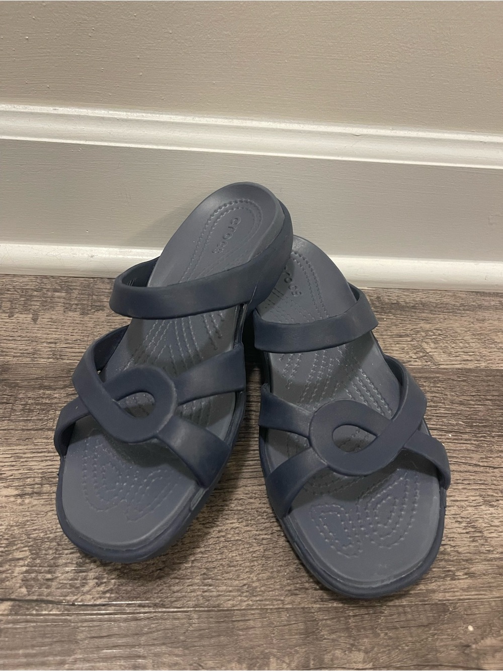 Women’s Crocs Blue Slide Sandals -
